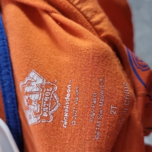 Nickelodeon Paw Patrol Graphic T-Shirt Size 2T Orange /Blue - Picture 7 of 7